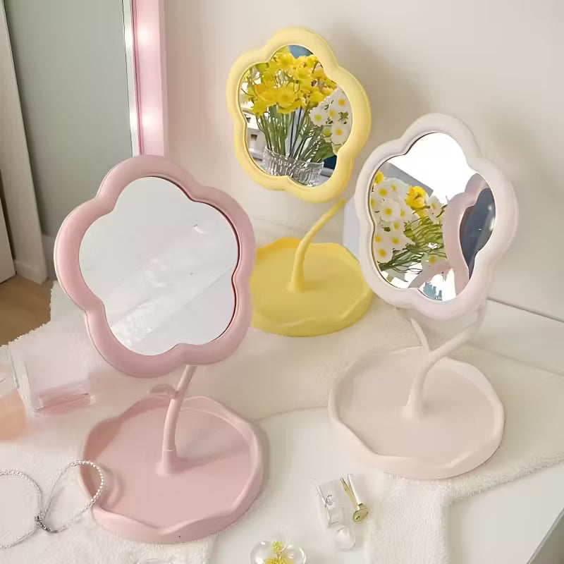 Lillekujuline 360° pöörlev meigipeegel – ilu igast küljest! 🌸✨