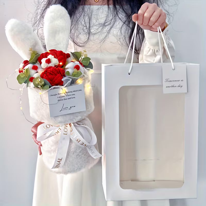 🌹Käsitsi kootud roosikimp kinkekotis – täiuslik kingitus sõbrapäevaks, sünnipäevaks, emadepäevaks ja lõpetamiseks