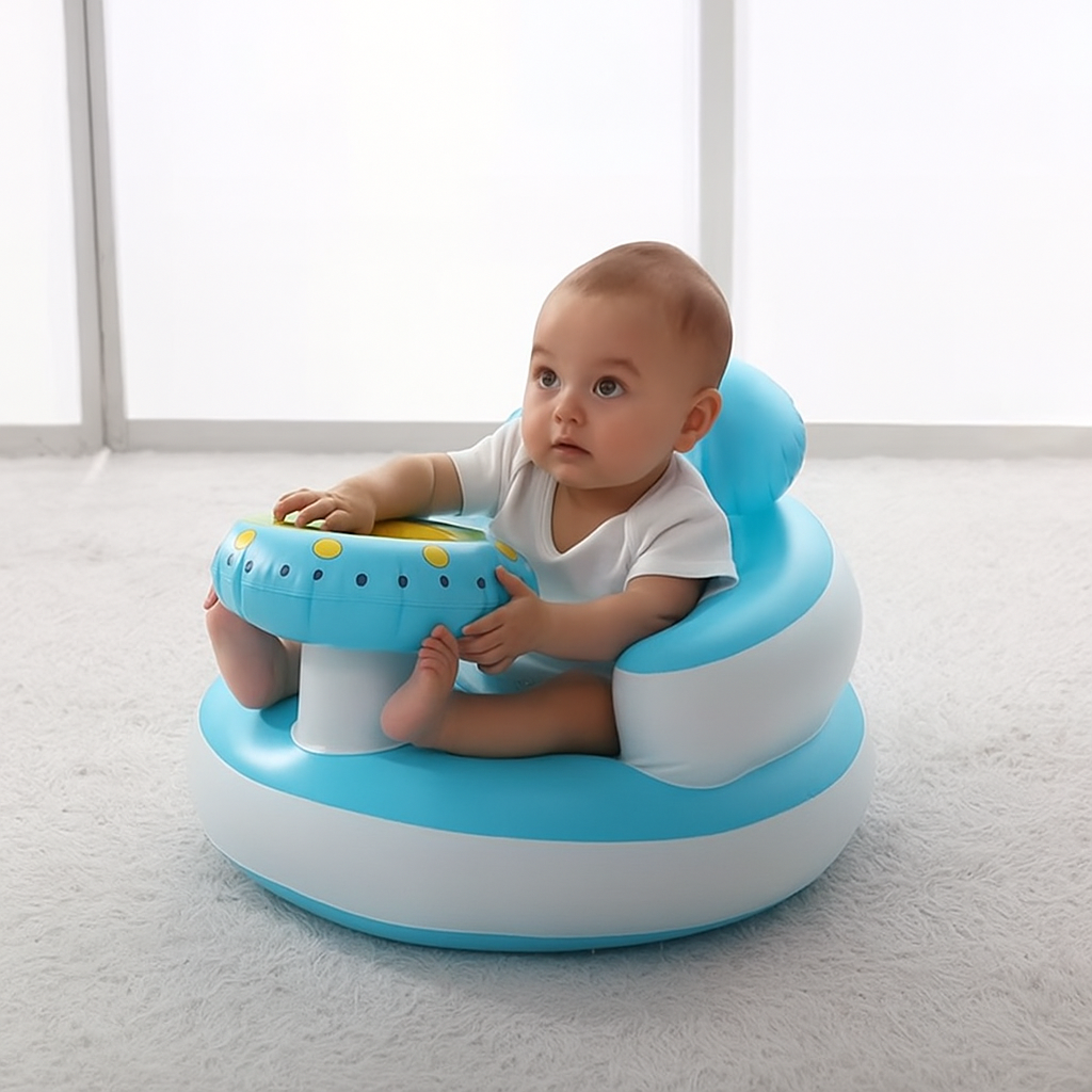 Täispuhutav beebitool – turvaline tugi esimesteks istumishetkedeks! 🍼💺