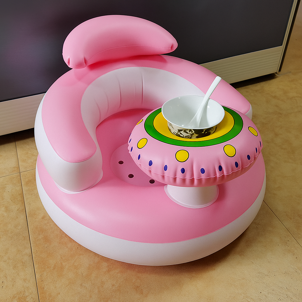 Täispuhutav beebitool – turvaline tugi esimesteks istumishetkedeks! 🍼💺