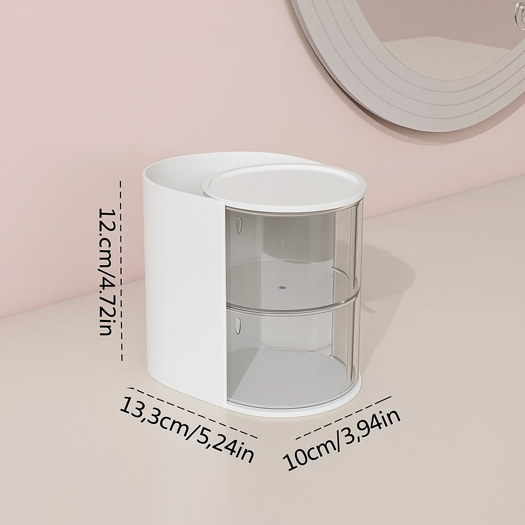 Pöörlev juukseaksessuaaride korraldaja – mitmekihiline ja tolmukindel hoiulahendus