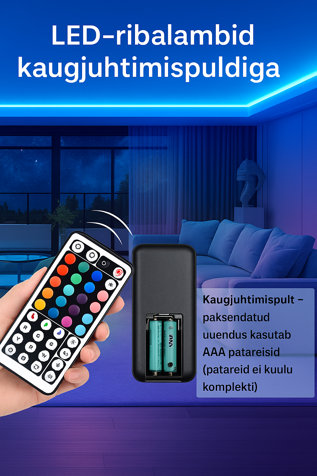 Mitmevärvilised LED-ribavalgustid (1-30m)