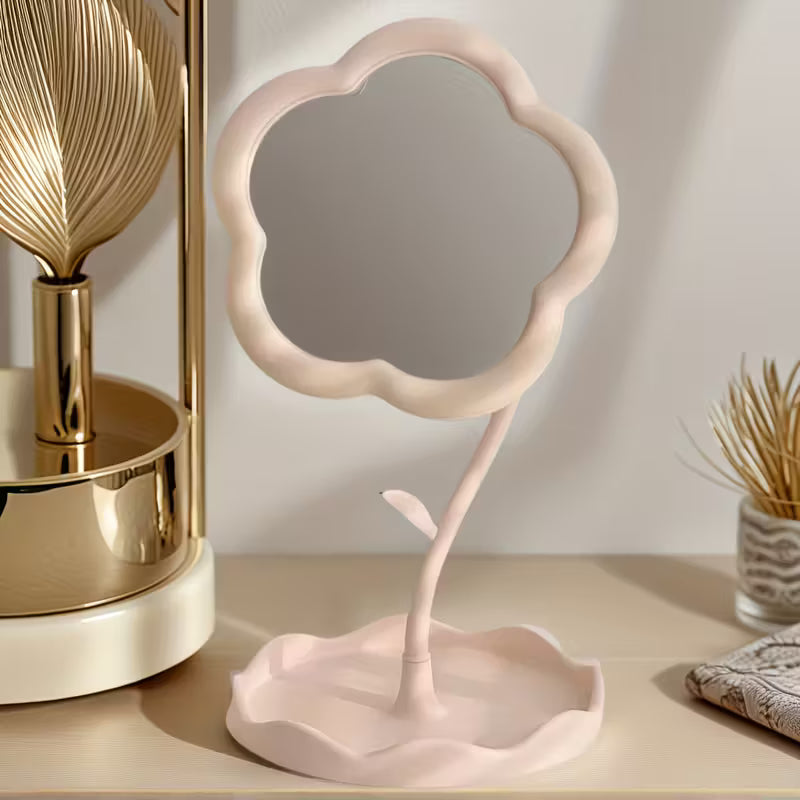 Lillekujuline 360° pöörlev meigipeegel – ilu igast küljest! 🌸✨