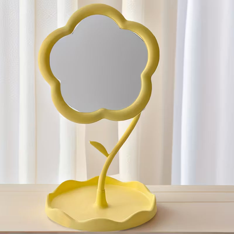 Lillekujuline 360° pöörlev meigipeegel – ilu igast küljest! 🌸✨