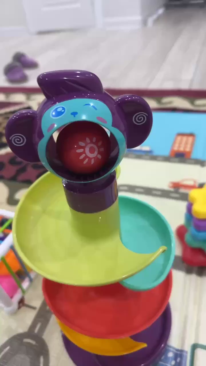 🌈 Värviline spiraalpallitorn – lõbus õpirada, mis paneb lapse silmad särama! 🎉